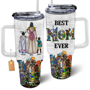 Best Mom Ever The Legend In My Heart - Gift For Mom - Personalized 40oz Tumbler Cup With Straw - CL07 NA94