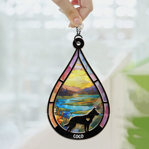 At The Rainbow Bridge, Wrapped In Eternal Warmth - Memorial Gift For Pet Lovers - Personalized Window Hanging Suncatcher Ornament - CLP05 NA94