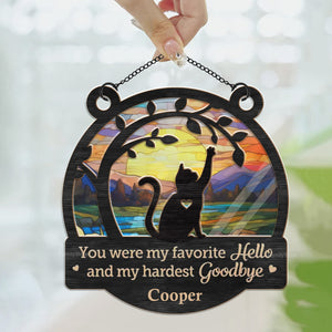 You Were My Hardest Goodbye - Memorial Gift For Pet Lovers - Personalized Window Hanging Suncatcher Ornament - CLP05 NA94