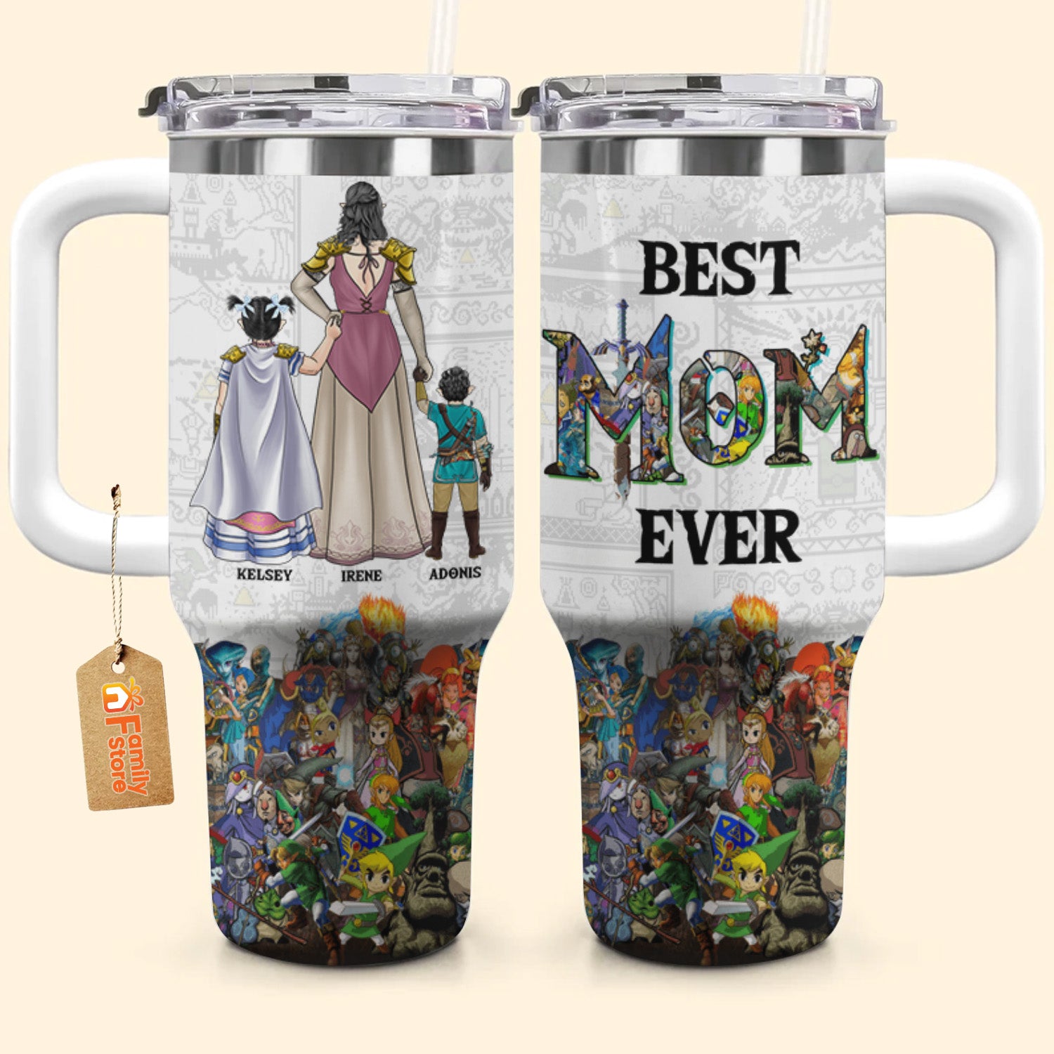 Best Mom Ever The Legend In My Heart - Gift For Mom - Personalized 40oz Tumbler Cup With Straw - CL07 NA94