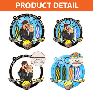 Harry Potter He Made His Catch, She Found Her Keeper - Gift for Couples - Window Suncatcher Ornament - CL20 NH96