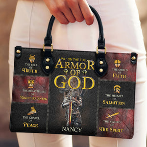 Armor Of God - Thoughtful Gift For Christians - Personalized Leather Handbag With Handle - AT4080602