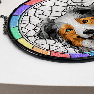 They Lived, They Loved, They Purred - Memorial Gift For Pet Lovers - Personalized Stained Glass Window Hanging Suncatcher - CLP07 NA94