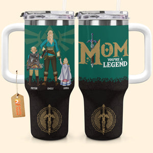 Mommy You're A Legend - Gift For Mom - Personalized 40oz Tumbler Cup With Straw - CL07 NA94