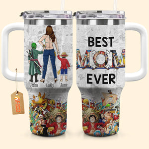 Best Mom Ever Adventure In The Ocean - Gift For Mom - Personalized 40oz Tumbler Cup With Straw - cl11 NA94