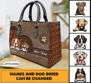 Bring My Pet Anywhere  - Personalized Leather Handbag - Gift for Dog Lovers, Dog Dad, Dog Mom | CLP13 NH96