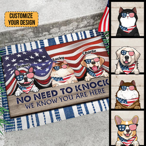 Stars And Stripes Welcome To Our Home - Gift For Pet Lovers - Personalized Door Mat - CL12 NA94