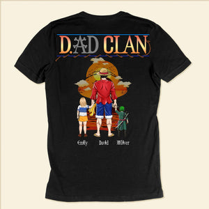 The One Piece Dad And His Clan - Gift For Father's Day - Personalized Shirt 2 Side