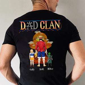 The One Piece Dad And His Clan - Gift For Father's Day - Personalized Shirt 2 Side