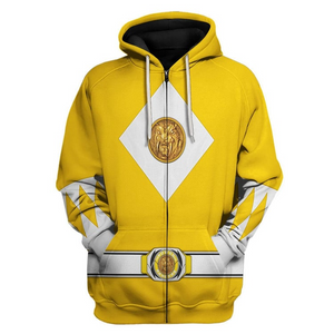 Yellow Ranger Mighty Morphin The Movie (1995) C1 - Hoodie Set, Sweatshirt, Sweatpants PRHS87