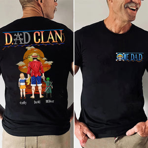 The One Piece Dad And His Clan - Gift For Father's Day - Personalized Shirt 2 Side