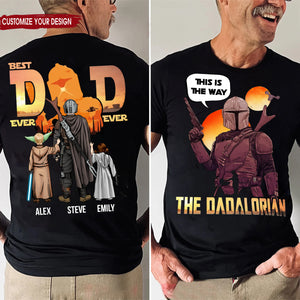 This Is The Way Of Dadalorian - Gift For Father's Day - Personalized Shirt 2 Side