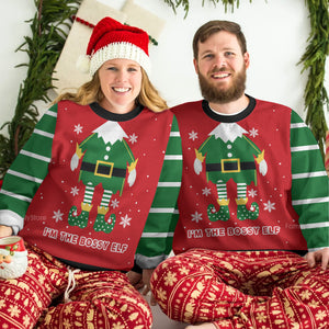 Bossy Elf Ugly Christmas Sweater For Men And Women