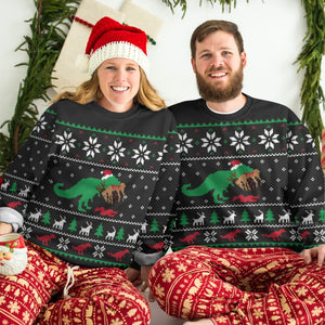 T-Rex Ugly Christmas Sweater For Men And Women