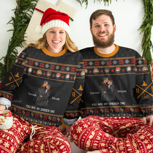 You're My Chosen One Harry Potter - Personalized Ugly Sweater - Gift For Couple, Husband Wife, Anniversary CL20 NH96