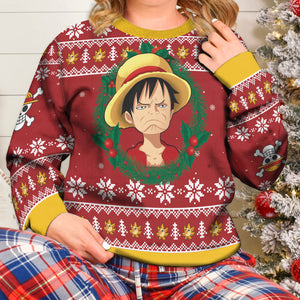 FamilyStore Monkey D. Luffy Xmas - Christmas Gift For Fans - Ugly Sweater