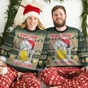 Merry Drunk Ugly Christmas Sweater For Men And Women