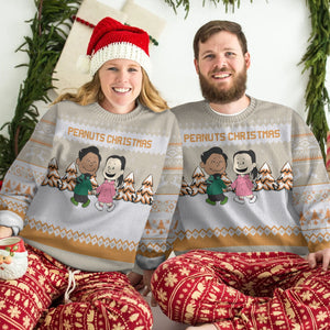 Peanuts Christmas - Personalized Ugly Sweatshirt - Gift For Couple, Husband Wife, Anniversary CL43 NH96