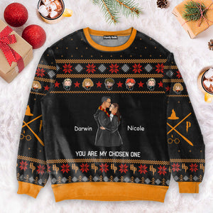 You're My Chosen One Harry Potter - Personalized Ugly Sweater - Gift For Couple, Husband Wife, Anniversary CL20 NH96