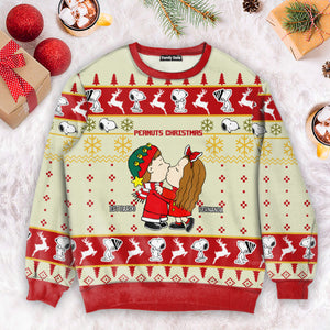 Snoopopy Peanuts Christmas - Personalized Ugly Sweatshirt - Gift For Couple, Husband Wife, Anniversary, CL45 NH96