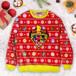 Mighty Morphin Power Rangers - Costume Ugly Christmas Sweater