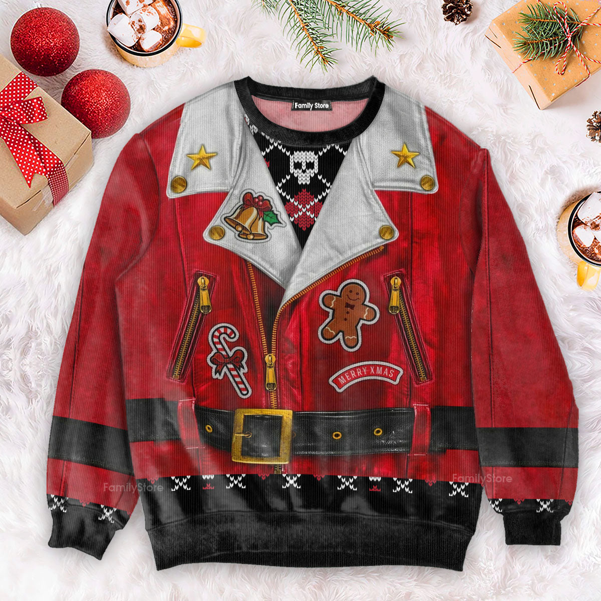 Sons Of Santa Motorcycle Club Ugly Christmas Sweater - Funny Gift For Friend, Family Member