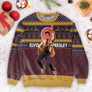 Elvis Guitar - Costumes Cosplay Ugly Christmas Sweater