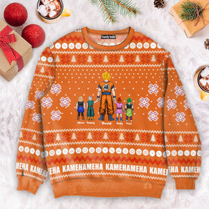 Goku San Kamekameha Orange Color - Gift For Family - Personalized Ugly Sweater -CL03 NA94