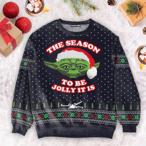 Star Wars Master Yoda The Season To Be Jolly It Is Ugly Christmas Sweaters