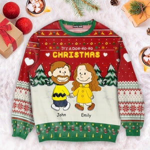 Peanuts It's A Doh-ho-ho Christmas - Personalized Ugly Sweatshirt - Gift For Couple, Husband Wife, Anniversary CL43