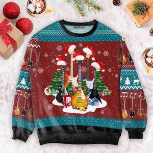 Guitar Ugly Christmas Sweater For Men And Women