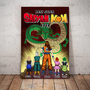 Dragon Ball Best Mom Ever We Love You - Gift For Mom - Personalized Canvas Poster - CL03 NA94