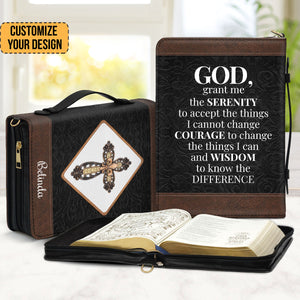 God, Grant Me The Serenity To Accept The Things I Cannot Change - Awesome Personalized Bible Covers - AT4080702