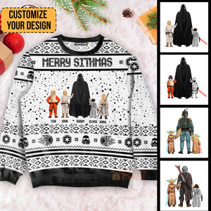 Star Wars Darth Vader Black And White - Gift For Christmas - Personalized Ugly Sweater - CL08 NH96