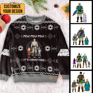 Star Wars Imperial Pew Pew - Gift for Dad, Grandpa, Husband - Personalized Ugly Sweatshirt - CL08 NH96