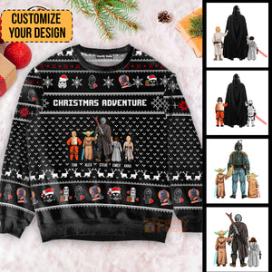 Star Wars Adventure Gift for Dad, Grandpa, Husband - Christmas Personalized Ugly Sweatshirt - CL08 NH96