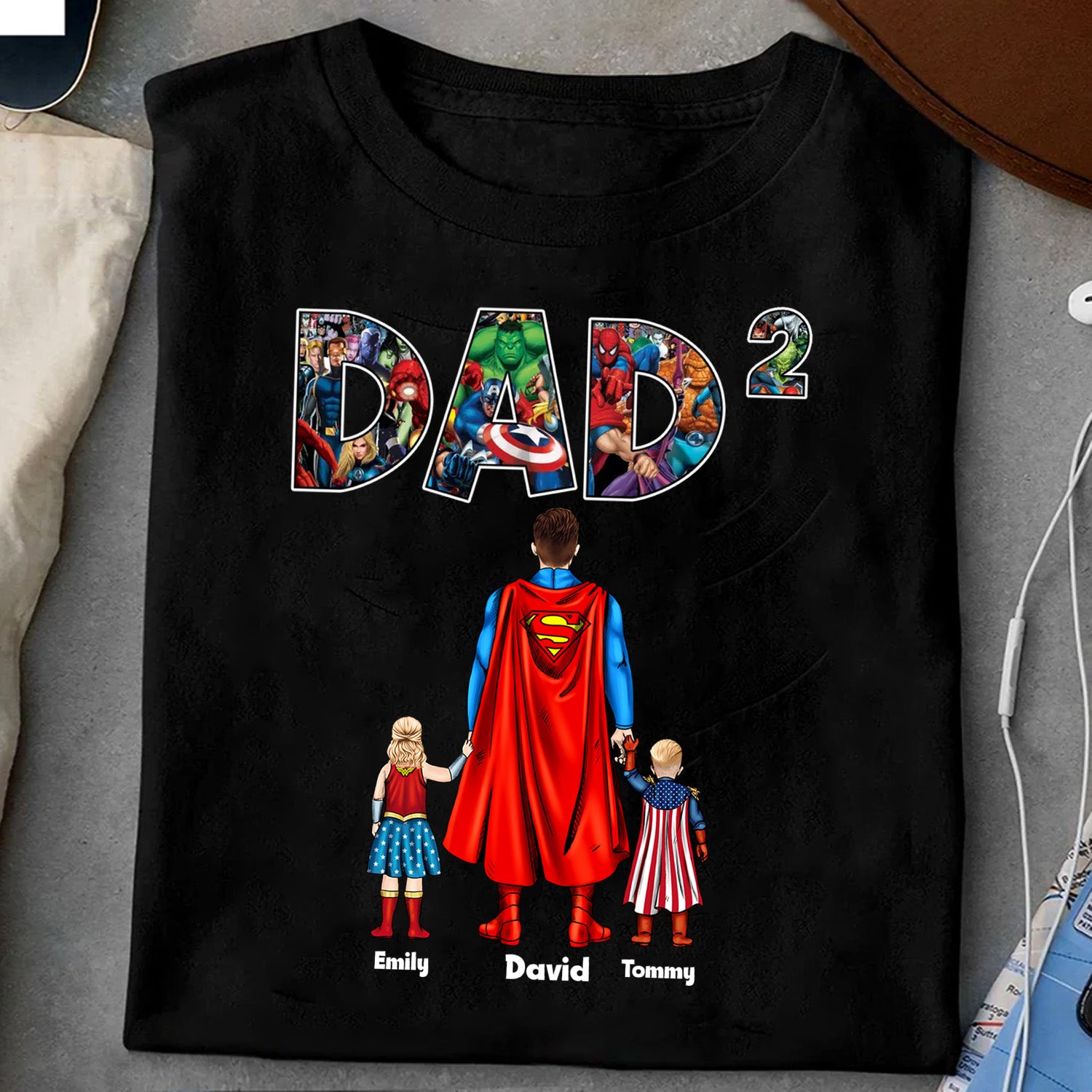 Super hero Papa You Are My Hero I'm Proud Of You - Gift For Dad, Father's Day - Personalized TShirt CL02