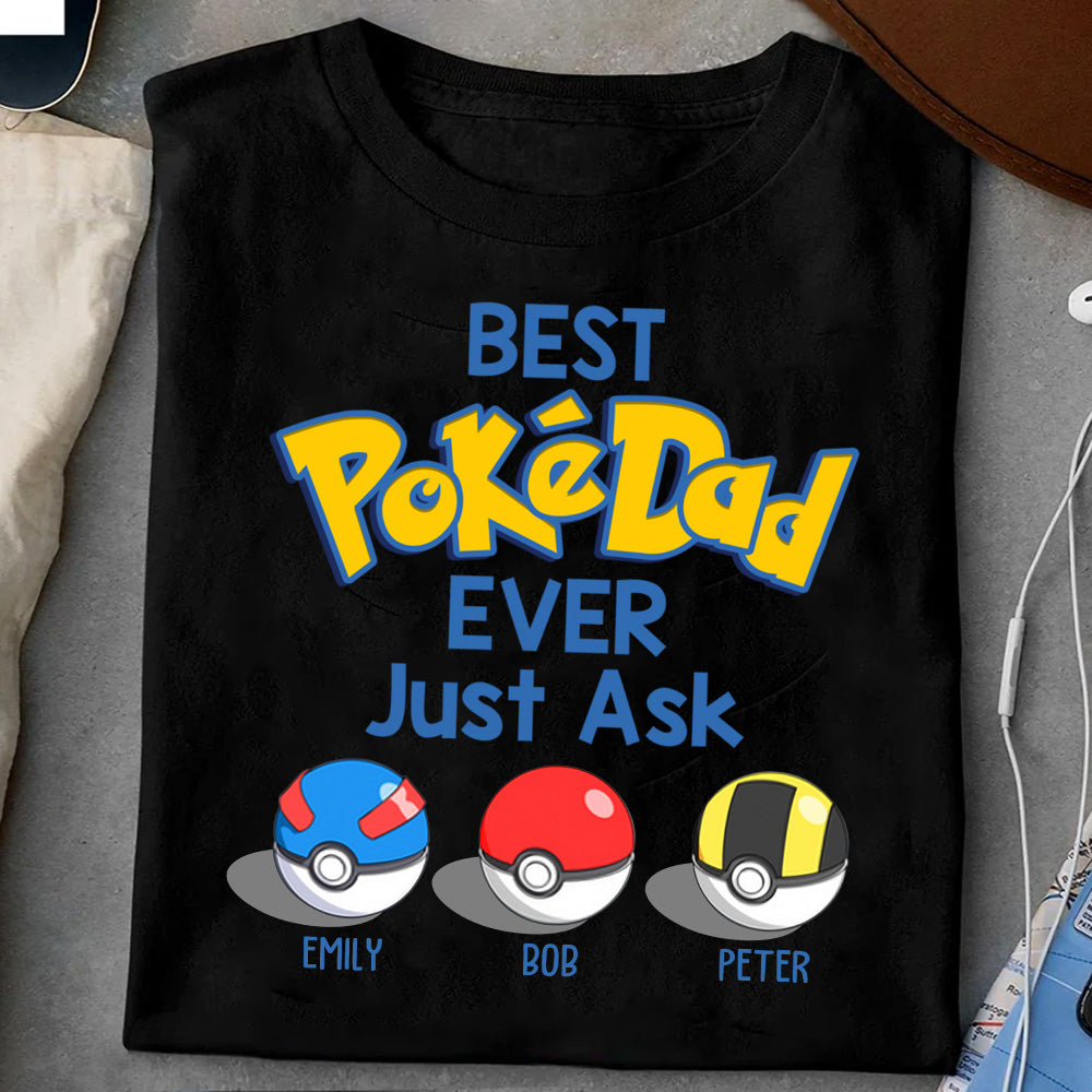 The Best Pokemon Daddy In The World - Gift For Father's Day - Personalized TShirt