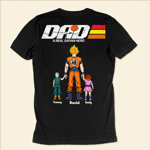 Best Dad Is Right Here Dragon Ball Goku San - Gift For Father's Day - Personalized Shirt 2 Side