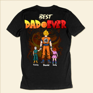 Dragon Ball Frieza Force Saiyan Dad And Kids - Gift For Father's Day - Personalized Shirt 2 Side