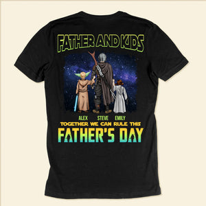 Star War The Force Is Strong With Dad - Gift For Father's Day - Personalized Shirt 2 Side