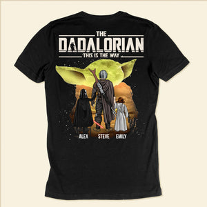 Daddy You Are As Wise As Yoda As Brave As Mandalorian - Gift For Father's Day - Personalized Shirt 2 Side