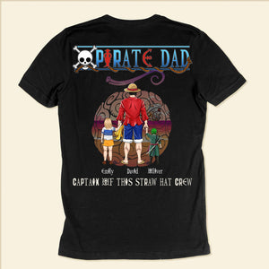 One Piece Best Dad Ever Captain For This Straw Crew - Gift For Father's Day - Personalized Shirt 2 Side