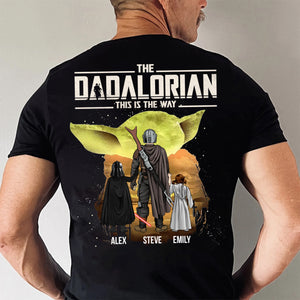 Daddy You Are As Wise As Yoda As Brave As Mandalorian - Gift For Father's Day - Personalized Shirt 2 Side