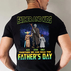 Star War The Force Is Strong With Dad - Gift For Father's Day - Personalized Shirt 2 Side