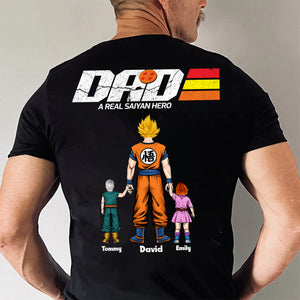 Best Dad Is Right Here Dragon Ball Goku San - Gift For Father's Day - Personalized Shirt 2 Side