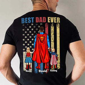 Best Dad Ever Super Hero In Our Family - Gift For Father's Day - Personalized Shirt 2 Side