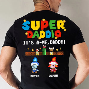 Super Daddio Mario It's Me Dad - Gift For  Dad, Father's Day - Personalized Shirt 2 Side