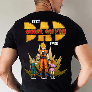 Super Power Of Super Saiyan Dad - Gift For Father's Day - Personalized Shirt 2 Side