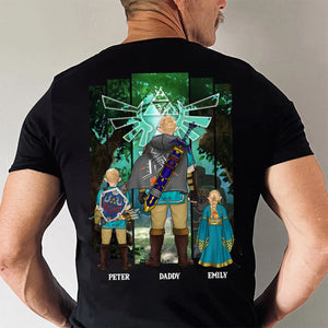 The Adventure With Daddy In The Zelda Jungle - Gift For Father's Day - Personalized Shirt 2 Sides